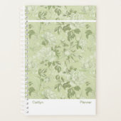 Green Floral Small Planner (Voorkant)