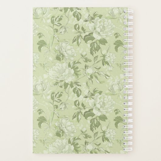 Green Floral Small Planner (Achterkant)