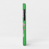 Green Floral Soft Pink Flowers Elegant Case-Mate iPhone Case (Achterkant/links)