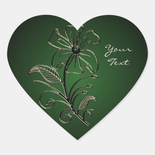 Green Floral Sticker (Voorkant)