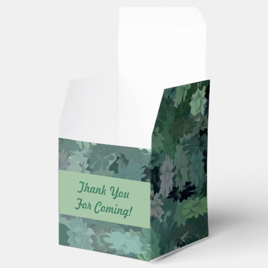 Green Floral Tapestry Bedankdoosjes (Geopend)