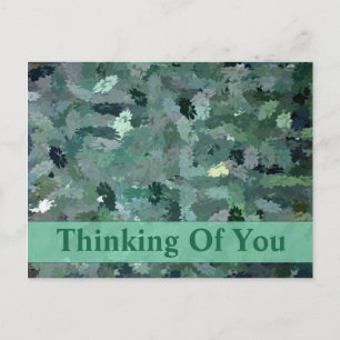 Green Floral Tapestry Briefkaart