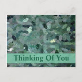 Green Floral Tapestry Briefkaart (Voorkant)