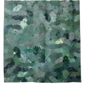 Green Floral Tapestry Douchegordijn (Voorkant)