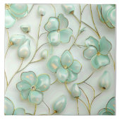 Green Floral Tegeltje (Voorkant)