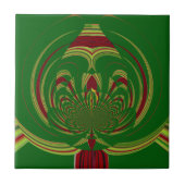 Green Floral Tegeltje (Voorkant)