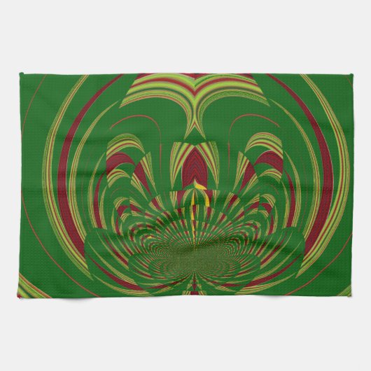 Green Floral Theedoek (Horizontaal)