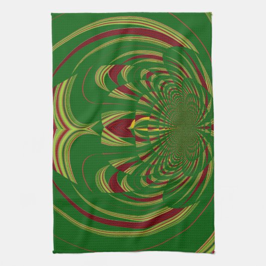 Green Floral Theedoek (Verticaal)