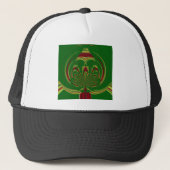 Green Floral Trucker Pet (Voorkant)