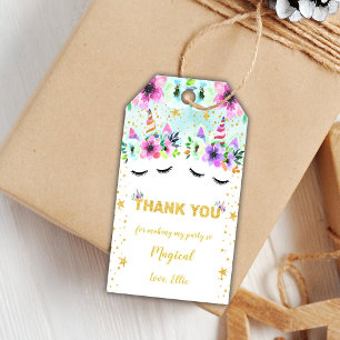 Green Floral Twin Birthday Gift Labels Cadeaulabel