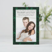 Green Floral Vine Photo Save the Date (Staand voorkant)