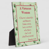 Green Floral Virtual Woman Fotoplaat (Zijkant)