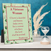 Green Floral Virtual Woman Fotoplaat (Zijkant)