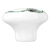 Green Floral-Waterverf Keramische Knop (Zijkant)