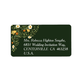 Green Floral Wedding Etiket