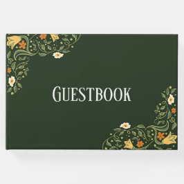 Green Floral Wedding Gastenboek