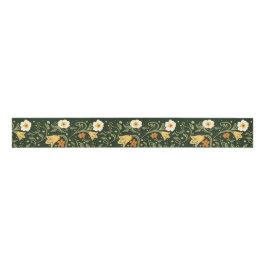 Green Floral Wedding Grosgrain Lint