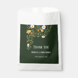 Green Floral Wedding Guest Bedankzakje