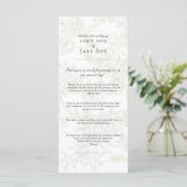 Green Floral Wedding Program Programmakaart (Staand voorkant)