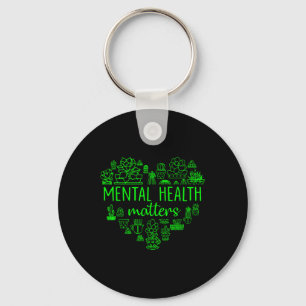 Green Floral Wildflower Mental Health Awareness S Sleutelhanger