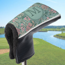 Green Floral William Morris Custom Initiaal Dames Golfheadcover