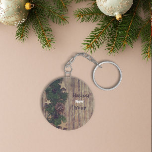 Green Floral Wreath sleutelhanger