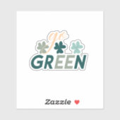 GREEN florale Sticker (Vel)