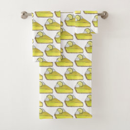 Green Florida Key Limoen Pie Slice Foodie Bad Handdoek