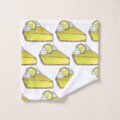 Green Florida Key Limoen Pie Slice Foodie Bad Handdoek (Wasdoekje)