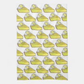 Green Florida Key Limoen Pie Slice Foodie Theedoek (Verticaal)