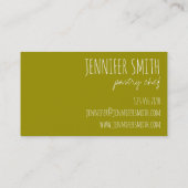 Green Florida Key Limoen Pie Slice Pastry Chef Foo Visitekaartje (Achterkant)