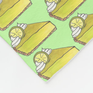 Green Florida Key Limoen Pie Slice Piece Foodie Fo Fleece Deken