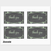 Green Flourish Chalkboard Dank u Stickers (Vel)