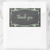 Green Flourish Chalkboard Dank u Stickers (Tas)