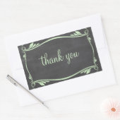 Green Flourish Chalkboard Dank u Stickers (Envelop)