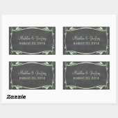 Green Flourish Chalkboard Wedding Stickers (Vel)