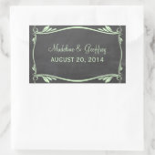 Green Flourish Chalkboard Wedding Stickers (Tas)