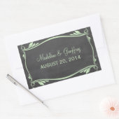 Green Flourish Chalkboard Wedding Stickers (Envelop)