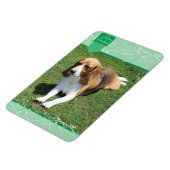 Green Flourish Tab Merry kerst Magnet Magneet (Linkerzijde)