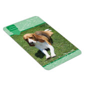 Green Flourish Tab Merry kerst Magnet Magneet (Rechterzijde)