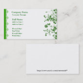  Green Flower Business Card Template Visitekaartje (Voorkant / Achterkant)