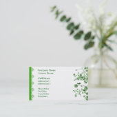  Green Flower Business Card Template Visitekaartje (Staand voorkant)