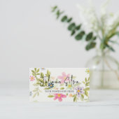 Green Flower Ornament met QR Visitekaartje (Staand voorkant)