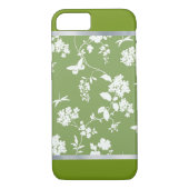 Green Flower Patterned Spring Design iPhone Case (Achterkant)