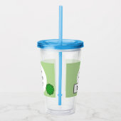 Green Flower Ribbon door Kenneth Yoncich Acryl Drinkbeker (Rechts)