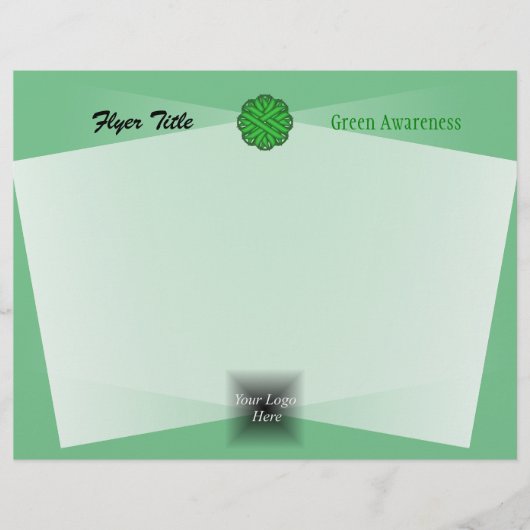 Green Flower Ribbon door Kenneth Yoncich Flyer (Voorkant)