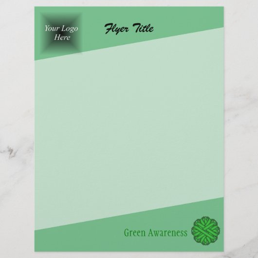Green Flower Ribbon door Kenneth Yoncich Flyer (Voorkant)