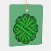 Green Flower Ribbon door Kenneth Yoncich Keramisch Ornament (Rechts)