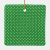 Green Flower Ribbon door Kenneth Yoncich Keramisch Ornament (Achterkant)