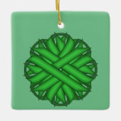 Green Flower Ribbon door Kenneth Yoncich Keramisch Ornament (Voorkant)